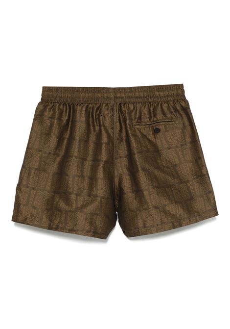 Green graphic-print swim shorts Frescobol carioca - men FRESCOBOL CARIOCA | 2621842